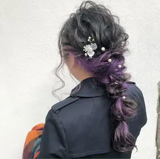 ロング ヘアアレンジ 髪質改善/艶髪 やまなかのヘアスタイル