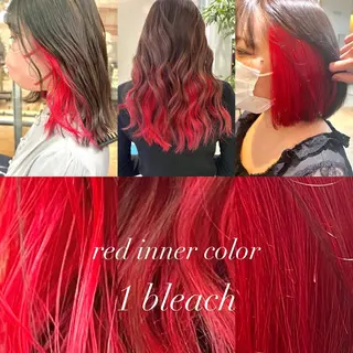 セミロング カラー ヘアアレンジ 🌈インナーカラー ‘ショウマ’🌈のヘアスタイル