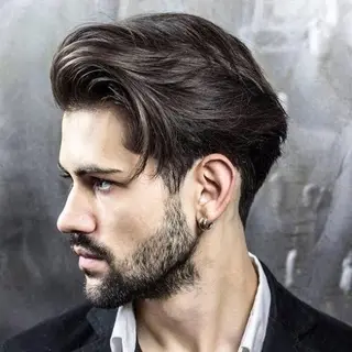 カラー パーマ メンズ 中津No.1髪質改善 店長✨透ける暗髪のヘアスタイル