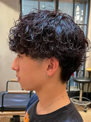ショート パーマ メンズ 新宿メンズ専門 モテ清潔感パーマ特化のヘアスタイル