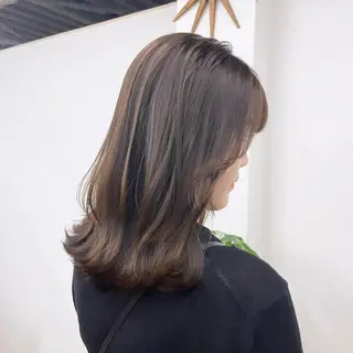 セミロング カラー ヘアアレンジ HIROKO / 透明感暖色カラー🎀のヘアスタイル