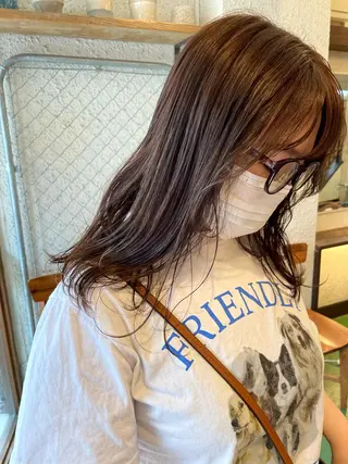 セミロング カラー hazuki 🌝のヘアスタイル
