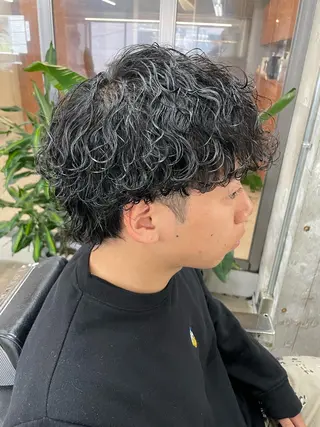 ショート カラー パーマ ヘアアレンジ メンズ 亀井隆汰/メンズ専門 パーマ特化美容師のヘアスタイル