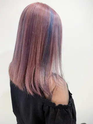 セミロング カラー 薄田 珠美のヘアスタイル