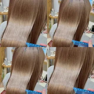 セミロング 💙mai🫧 縮毛矯正・ハイライトのヘアスタイル
