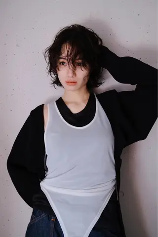 ミディアム パーマ 竹下 浩一のヘアスタイル