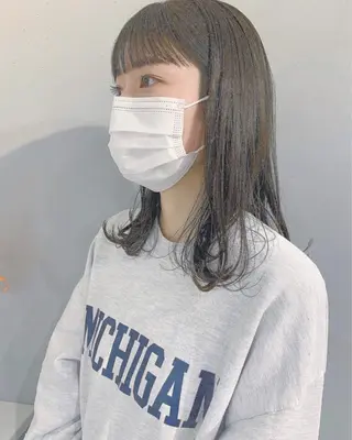 セミロング カラー ボブパーマコテ巻き風 パーマNo1深江秀平のヘアスタイル