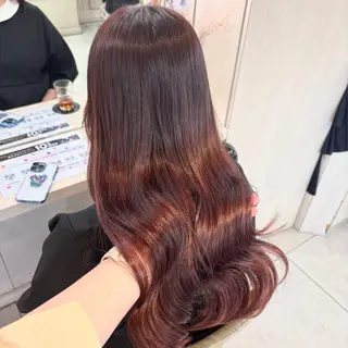 ロング カラー 韓国レイヤー 暖色カラー/さくらのヘアスタイル