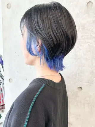 ショート カラー ボブ/ゆるふわ ボブパーマ/とういのヘアスタイル