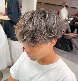 ショート カラー パーマ メンズ 【メンズ特化】 池田大成✂︎のヘアスタイル