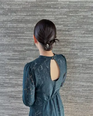 セミロング ヘアアレンジ たんの さゆのヘアスタイル