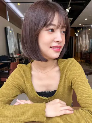 ショート カラー 🌱小顔ヘア/ボブ ミディアム/双葉🌱のヘアスタイル