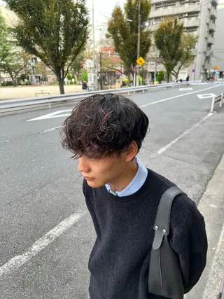 ショート パーマ メンズ salowin渋谷square所属・💫メンズ特化💫 クロカワリュウセイのヘアスタイル