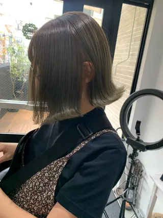 ミディアム カラー ヘアアレンジ kei🤎ベージュ /透明感カラー/博多のヘアスタイル