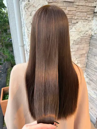 ロング 一宮　　透明感カラー 髪質改善　ヘッドスパのヘアスタイル