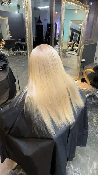 ロング カラー 店長 ハイトーン× 髪質改善/舘野 涼太のヘアスタイル