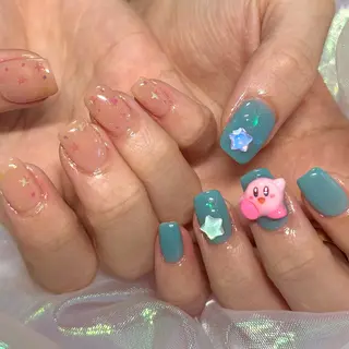 ネイル 【OKIKA】 らん🦖🌈🧡のマツエク・マツパデザイン