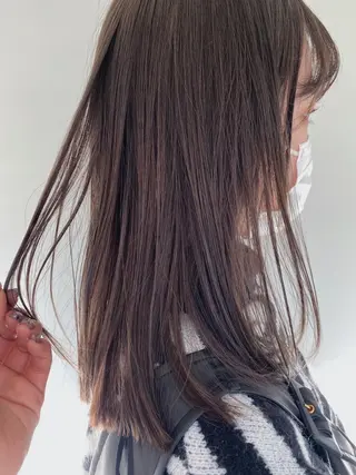 ミディアム カラー ヘアアレンジ ニュアンスヘア🌔 nanakoのヘアスタイル