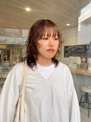 ミディアム haru/レイヤー/ ウルフのヘアスタイル