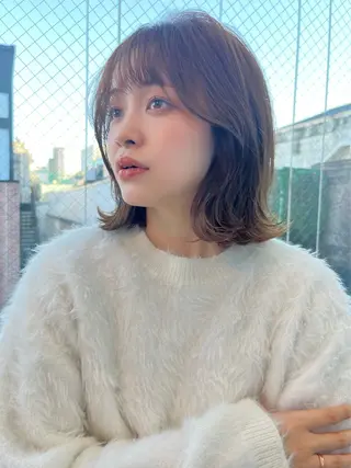 ショート カラー 木元 瑛✂︎ボブのヘアスタイル