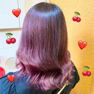 セミロング カラー 🖤韓国艶髪 RINA🖤のヘアスタイル