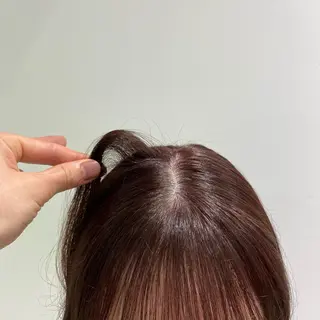 セミロング カラー パーマ ヘアアレンジ ネイル マツエク・マツパ 韓国風ベージュ🤎 赤みなし🌿横浜🤎のヘアスタイル