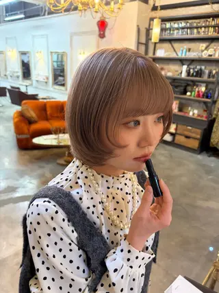 カラー ブリーチカラー/艶髪 ストレート/はるあのヘアスタイル
