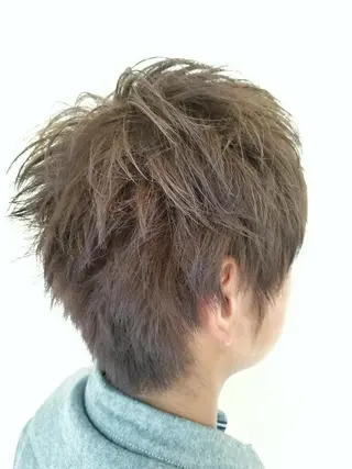 ショート メンズ カラー 髪質改善/ハイライト 小林秀樹のヘアスタイル
