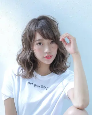 ミディアム 韓国ヘア🕊村上 ののこ🕊のヘアスタイル