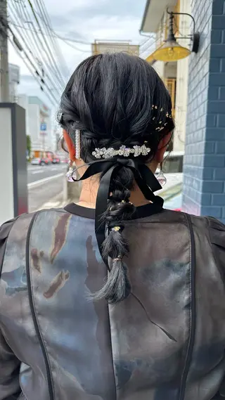 ヘアアレンジ 🦋韓国モテカラー 🦋𝕐𝕌𝕀のヘアスタイル