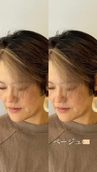 ショート アリヤマ メイカのヘアスタイル