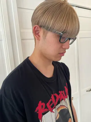 メンズ ブリーチカラー🎀 韓国風/寺門美優のヘアスタイル