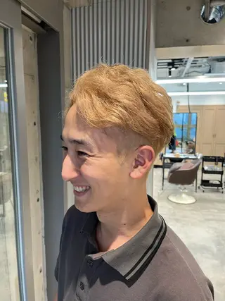 カラー メンズ ボブ×艶カラー 特化・リクト💥のヘアスタイル