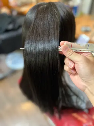 ロング パーマ 🏰秘密基地🏯 サユリ美容室✂️のヘアスタイル