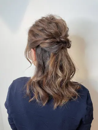 ミディアム ヘアアレンジ ヘアアレンジ にいた　かづしげのヘアスタイル