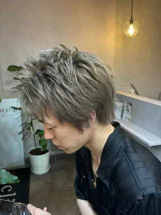 カラー メンズ 💜髪質改善/ 艶カラー/ミナ🩷のヘアスタイル