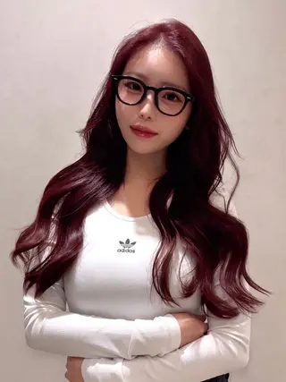 ロング カラー 🩵福岡ブリーチなし レイヤー/紫音🩵のヘアスタイル