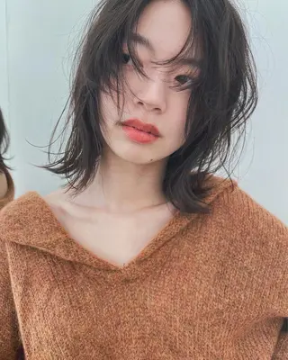 ミディアム カラー ヘアアレンジ ニュアンスヘア🌔 nanakoのヘアスタイル
