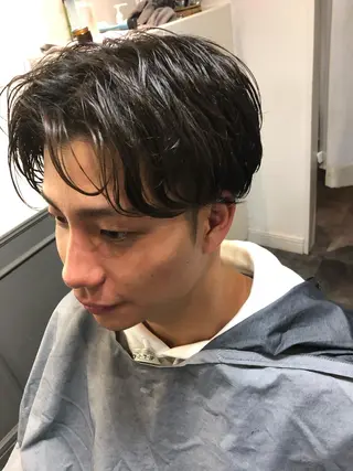 ミディアム パーマ メンズ 【メンズ特化サロン】 【サロモ特別価格】のヘアスタイル