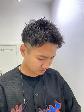 メンズ ハードパーマ Rico💜のヘアスタイル