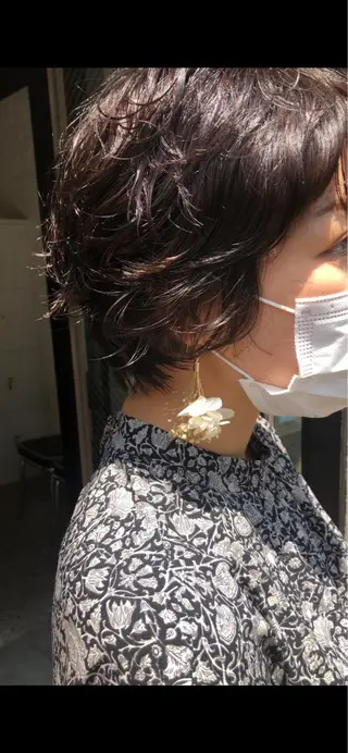 ショート パーマ 骨格診断🍃ショート /ショートボブ✨岡元のヘアスタイル