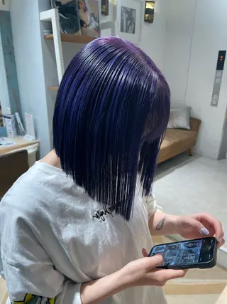 ショート カラー あさひ/透明感 ／ハイトーンのヘアスタイル