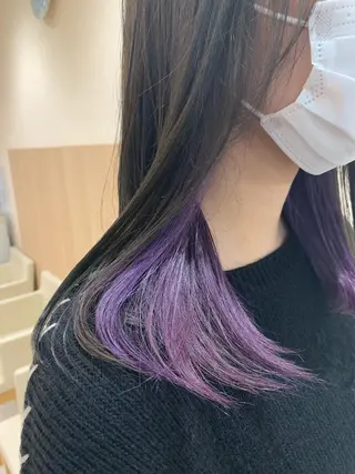 ロング カラー 店長ハイトーンカラー 柞山史奈のヘアスタイル