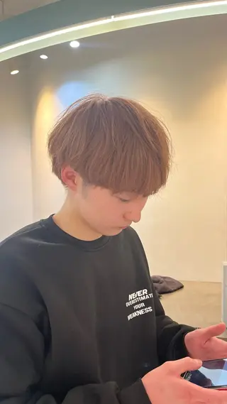 ショート カラー メンズ センターパート職人 柏/メンズ/ ハルキのヘアスタイル