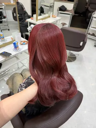 セミロング カラー ヘアアレンジ 💗横浜美容室 💗HARUNAのヘアスタイル