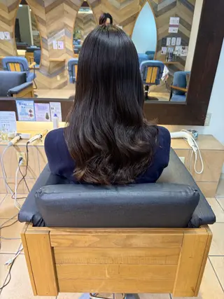 ロング 濱川響太レディース カットモデルのヘアスタイル