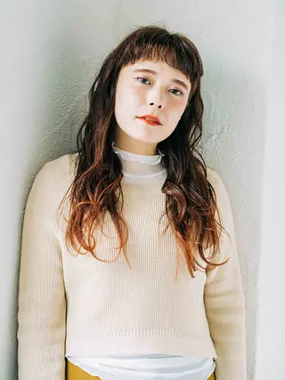 ロング パーマ 🤎ベージュカラー/ 髪質改善/山岸🤎のヘアスタイル