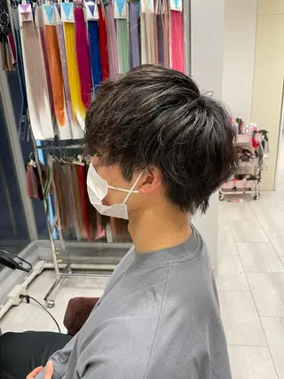 メンズ 韓国風ハッシュカット 似合わせレイヤー池袋のヘアスタイル