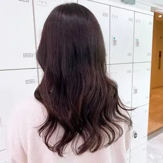 ロング カラー 🌼リナ🌼赤み消し オリーブ/ブラウンのヘアスタイル
