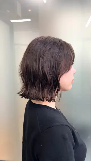 ミディアム パーマ ラフなパーマ 石川雄麻のヘアスタイル